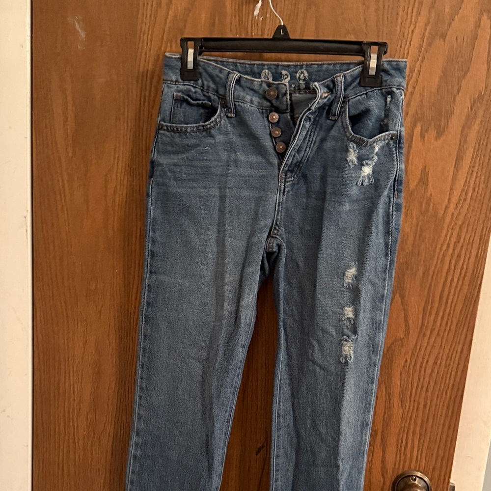 Rewash High Rise Distressed Blue Jeans